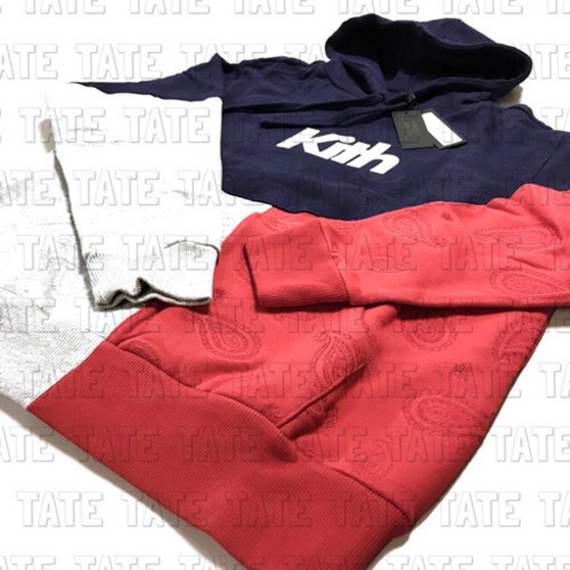 正規品 KITH キス ペイズリーブロックロゴパーカー
