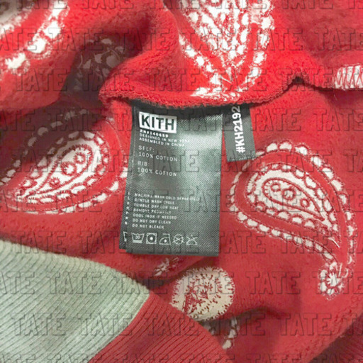 正規品 KITH キス ペイズリーブロックロゴパーカー
