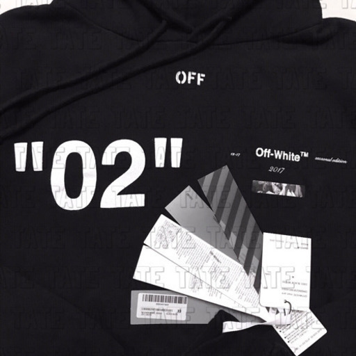 正規品 OFF-WHITE カラヴァッジォ パーカー 青山店限定 02 ブラック