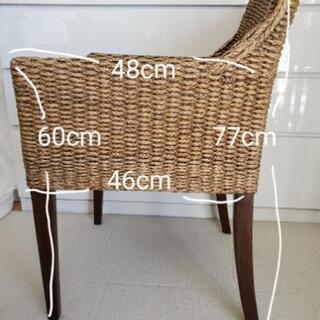 a.flat ダイニングチェア　椅子　バリ風、アジアン風の画像