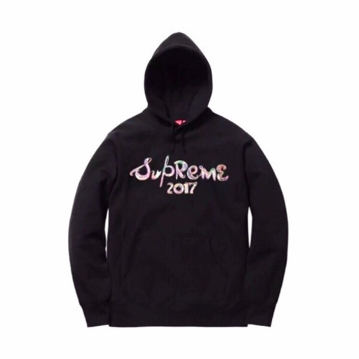 正規品 Supreme シュプリーム  ブラッシュロゴ パーカー ブラック