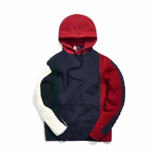 正規品 KITH キス カラーブロック アダムコンボニットパーカー プルオーバー