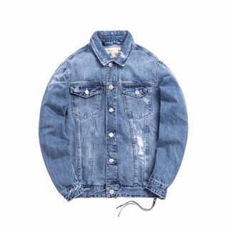 kith デニムジャケット Lサイズ ライトブルー 正規品 KITH キス ロゴ ライトデニムジャケット ブルー