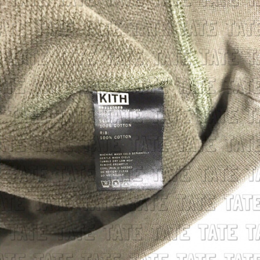 正規品 KITH キス クラシックボックスロゴ クルーネックスウェットシャツ オリーブ