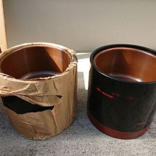 火鉢二個組 未使用品 箱入り 曙塗りの画像