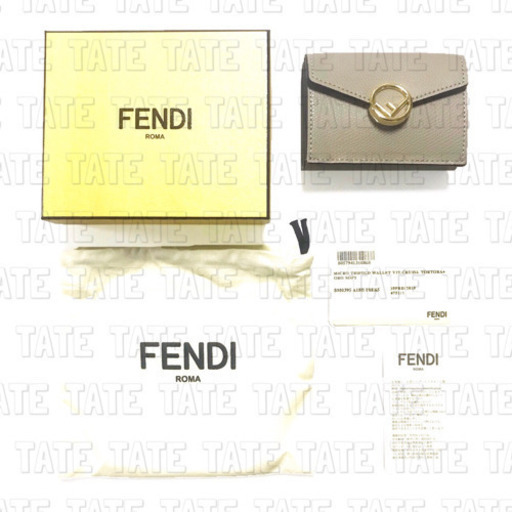 正規品 FENDI フェンディ 三つ折り財布 レザーウォレット カーフスキン