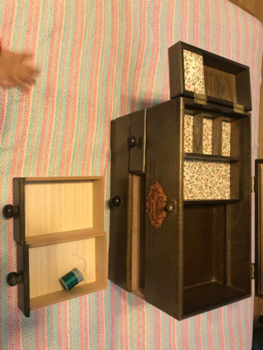 木製 裁縫箱 ソーイングボックス