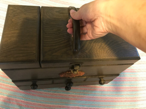 木製 裁縫箱 ソーイングボックス