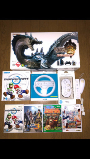 値段交渉ok! wii本体＋コントローラー＋ソフト＋ハンドル＋もろもろセットで！