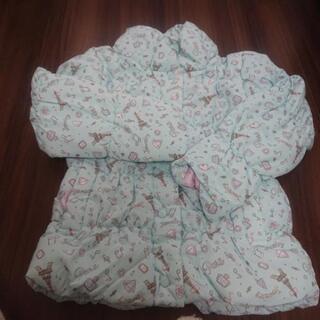 新品 150センチ ダウン コート  マザウェイズ 水色 音符柄