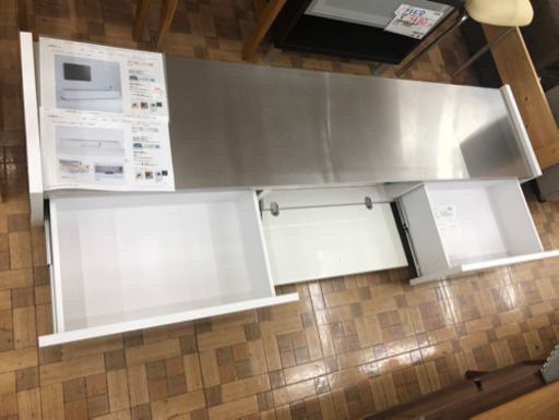 テレビ台 TVボード ステンレス天板 収納家具 （展示品の為、美品）