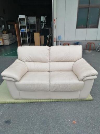 SK50　レザー　ソファー　(ホワイト)