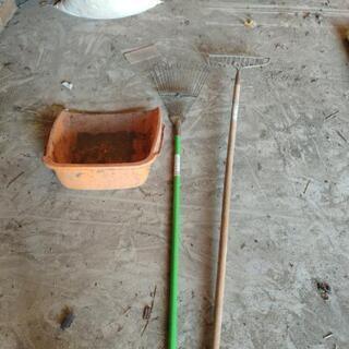 草刈りの後の処理用道具セット
