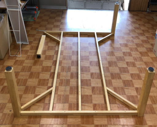 大型テーブル  天板 最長220cm DIYにも 美品