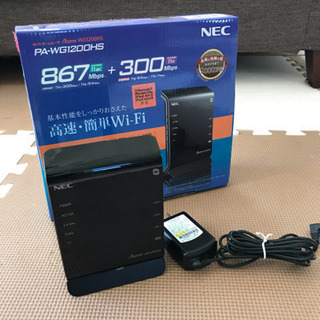 wi-fiホームルータ aterm WG1200HS NEC製 取説有の画像
