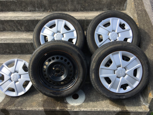 【東京都八王子市発❗️】15インチ　タイヤ付き鉄ホイール　4本