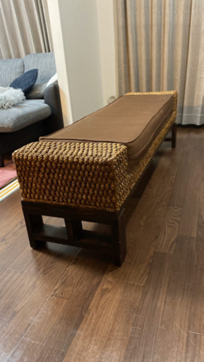 アジアン家具　ベンチソファー　幅1490mm