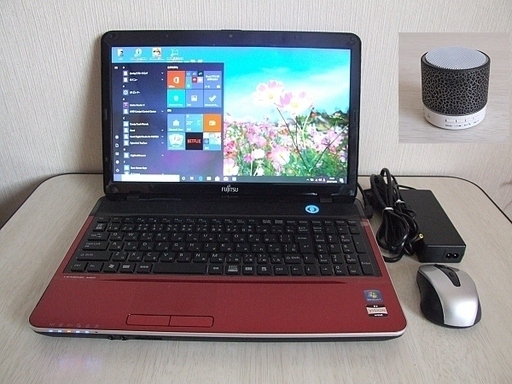 高速SSD240GB搭載　Fujitsu FMV-BIBLO AH40/E ノートパソコン 6　おまけLED Bluetoothスピーカー