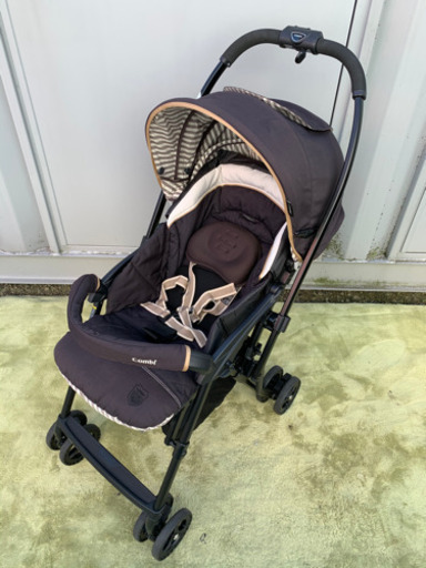 コンビ☆軽量 ハイシート ベビーカー☆メチャカルハンディ エッグショック DF ☆ ブラックノワール ☆ 清掃済み^_^