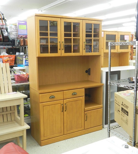 ニトリ キッチンボード 幅120×奥行45×高さ195cm 木目 札幌市 北区 屯田