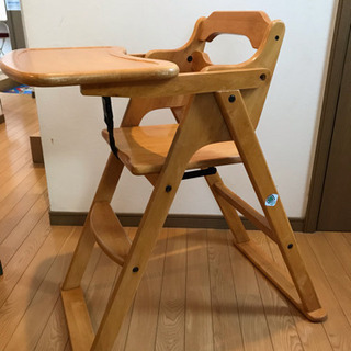 木製ハイチェア 子ども食卓椅子