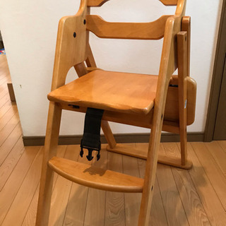 木製ハイチェア 子ども食卓椅子の画像