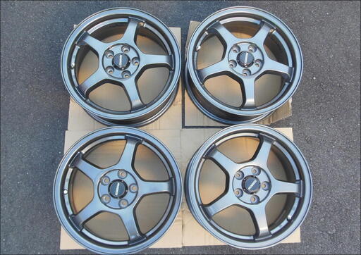 値下げしました！　★★　綺麗！【ＰＲＯＧＲＥＳＳアルミホイール】　１５×６Ｊ　＋５０　ＰＣＤ１００　ハブ５６ｍｍ　インプレッサ、プリウス等に！　★★