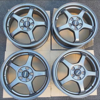 値下げしました！　★★　綺麗！【ＰＲＯＧＲＥＳＳアルミホイール】　１５×６Ｊ　＋５０　ＰＣＤ１００　ハブ５６ｍｍ　インプレッサ、プリウス等に！　★★ 値下げしました！ 綺麗！【PROGRESSアルミホイール】 15