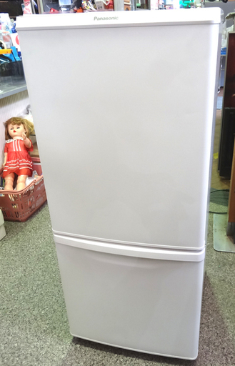 ◆Panasonic/パナソニック◆ノンフロン冷凍冷蔵庫　NR-B14BW　2019年製　138L　ホワイト　USED
