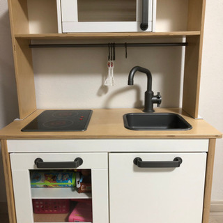 IKEA キッチン　木製の画像