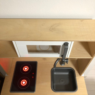 IKEA キッチン　木製の画像