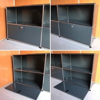 USM Haller ハラーシステム 2列2段キャビネット オープン×2