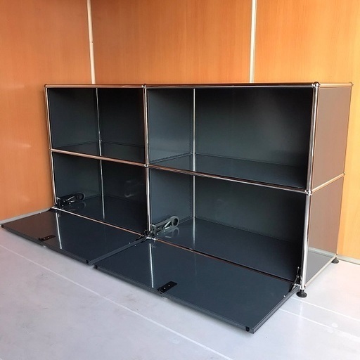 USM Haller ハラーシステム 2列2段キャビネット オープン×2