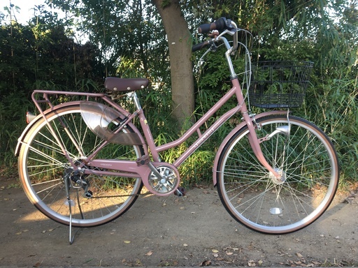 シティサイクル（美品）　cyma every　27インチ　外装6段　ブラウン