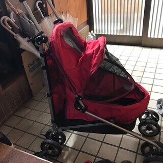 ほぼ未使用品　ペットカート 犬用ベビーカー ドッグカート 犬 ペットバギー 折りたたみ式 多頭用 介護用 多機能 軽量 大型犬 中小型犬 