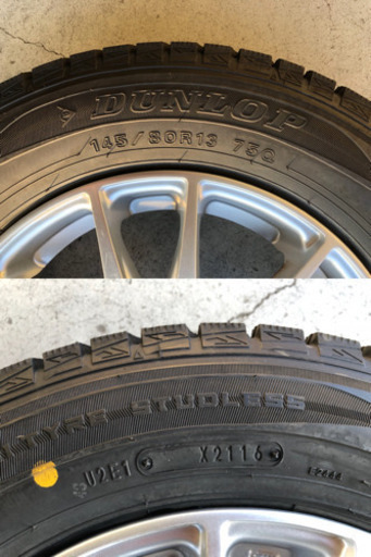 145/80R13   軽自動車用冬タイヤ   アルミセット