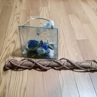 無料：プリザーブドフラワーの飾りとブーケや観葉植物などを吊るせる...