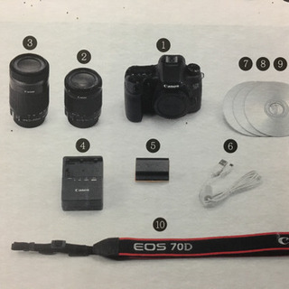 【引き取り先決定】【美品】Canon EOS70D　ダブルズームキットの画像