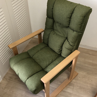 【差し上げます】緑クッションのまどろみチェア