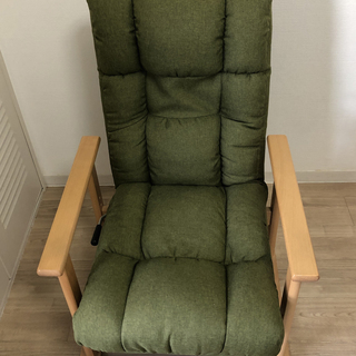【差し上げます】緑クッションのまどろみチェアの画像