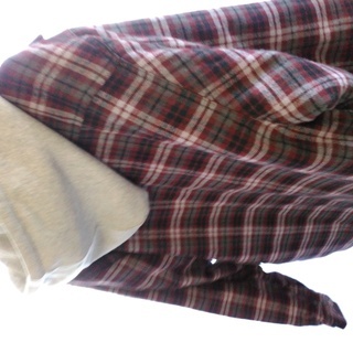 メンズ　カジュアルジャケット　チェック柄　サイズL   フ－ド付仕様の画像