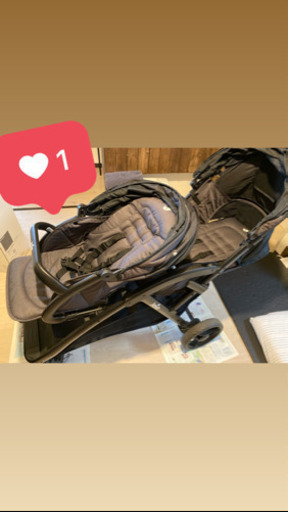 《値下げ》2人乗りベビーカー　Jole 黒