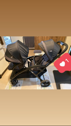 《値下げ》2人乗りベビーカー　Jole 黒