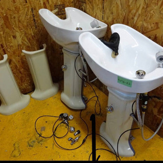(4276-02)現状品 オオヒロ シャンプー台 二台セット バ...