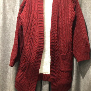 裏起毛 ニットカーディガン