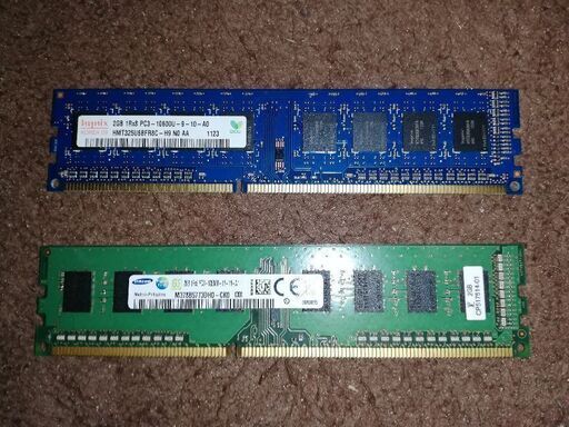 メモリ　samsung SK hynix DDR3 pc3-12800 2G
