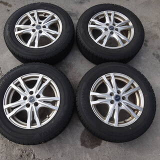 バリ山　195/65R15 2016年製　ヨコハマアイスガード iG50PLUS 　社外アルミ　FEID PCD100-5穴　6J-OFF45　レガシィインプレッサプリウス