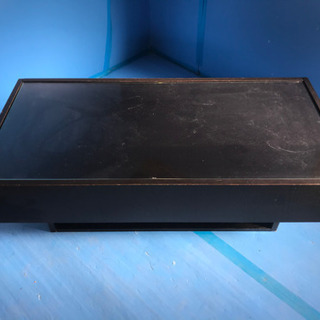 無料♠️木製 ガラス天板テーブル♠️