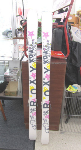 ROXY 子供用 スキー 板 158cm All mountain  rox ビンディング付き 2点セット☆ PayPay(ペイペイ)決済可能 ☆ 札幌市 北区 屯田