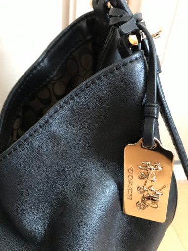 コーチ coach ショルダー バッグ レザー  黒